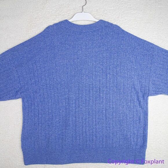 NEW Madewell Donegal dowden Henley Sweater in‎ Coziest Yarn, blue, 2X - Picture 15 of 16